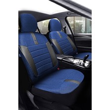 Trobus Opel Combo Camli Van 2005-2012 Aracınıza Uyumlu Koltuk Kılıfı Ticari Mavi Siyah