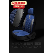 Trobus Opel Combo Camli Van 2005-2012 Aracınıza Uyumlu Koltuk Kılıfı Ticari Mavi Siyah