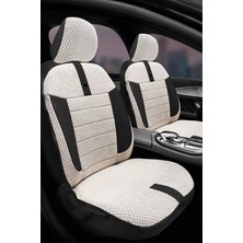 Trobus Nissan Micra Hatchback 2012-2019 Aracınıza Uyumlu Koltuk Kılıfı Ticari Bej Siyah