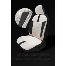 Trobus Nissan Micra Hatchback 2012-2019 Aracınıza Uyumlu Koltuk Kılıfı Ticari Bej Siyah