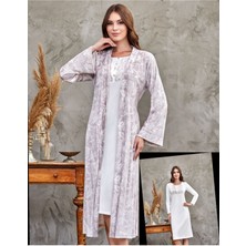 Flz Kadın Gecelik Sabahlık Kadife Takım 3246-3248