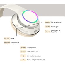 Qasul Göz Kamaştırıcı Işık Gürültü Engelleme Sürükleyici Bluetooth Uyumlu Müzik Deneyimi 5.3 Hifi Ses