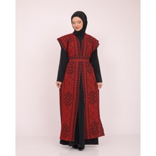 Zaytoon Kolsuzlu Filistinli Dolu Nakışlı Kadın Geniş Abaya Tek Ebatlı C100035