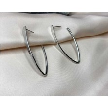 Yugen Concept Yargı Dizisi Ceylin Oval Gümüş Renk Kaplama Kadın Küpe