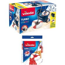 Vileda Turbo Colors 2in1 Mavi + 2in1 Yedek Paspas