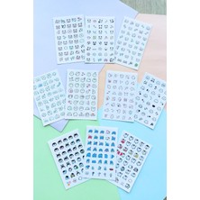 Mona Craftist 400 Adet Mini Kare Sevimli Sticker Seti Ajanda Emoji Bullet Journal Planlaycı Günlük