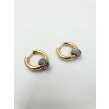 Yugen Concept Vip Gold Kaplama Zirkon Taşlı Model Vita Halka Küpe