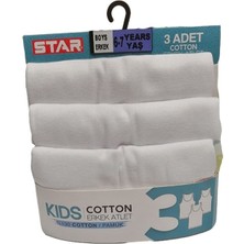 Star 3lü Erkek Çocuk Ribana Pamuklu Atlet