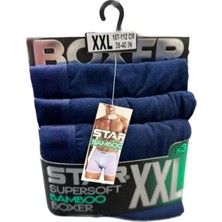 Star 3lü Erkek Süpersoft Bambu Boxer