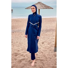 Marina Paraşüt Lacivert Tam Kapalı Tesettür Mayo M2411