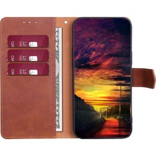 4U Sky Xiaomi Poco F6 5g Kılıf Için Rfıd Engelleme Deri Flip Telefon Kapağı Manyetik Toka-Kahverengi (Yurt Dışından)