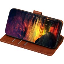 4U Sky Xiaomi Poco F6 5g Kılıf Için Rfıd Engelleme Deri Flip Telefon Kapağı Manyetik Toka-Kahverengi (Yurt Dışından)
