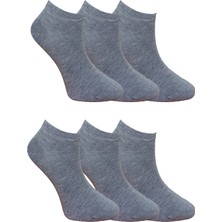 Alessa Socks Bambu Patik Kısa Çorap Gri 6 Çift Yıkamalı Burun Dikişsiz Erkek