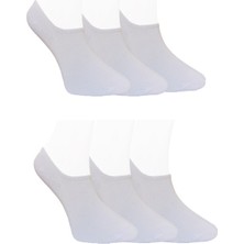 Alessa Socks Bambu Sneakers Kısa Beyaz 6 Çift Yıkamalı Burun Dikişsiz Unisex