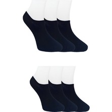 Alessa Socks Alessasocks Bambu Sneakers Kısa Koyu Lacivert 6 Çift Yıkamalı Burun Dikişsiz Unisex