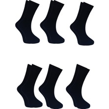 Alessa Socks Bambu Çorap Burun Dikişsiz Garson Boy 38-40 6 Çift Düz Koyu Lacivert Renk