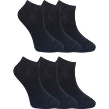 Alessa Socks Bambu Patik Kısa Çorap Antrasit 6 Çift Yıkamalı Burun Dikişsiz Erkek