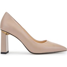 Tamer Tanca Kadın Vizon Topuklu Ayakkabı 1036 5050 Bn Ayk Y24 Vızon Dr