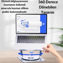 Polham Yükseklik ve Açı Ayarlamalı, Süper Hızlı Çift Soğutuculu Tablet ve Laptop Standı, 360 Derece Dönebilen