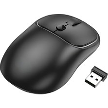 Polham 2.4g Çift Modlu Aerodinamik Sessiz Kablosuz Mouse,  Windosw, Linux, Mac Os Uyumlu Mouse