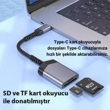 Polham Süper Hızlı Type C Micro Sd ve Sd Hafıza Kart Okuyucu Adaptörü, Dosya, Fotoğraf Aktarım Adaptörü