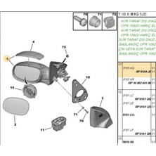 Spj Sol Elektrikli Ayna 206 (E0901-8154JE-8153KQ)