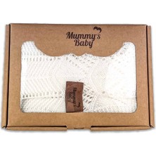 Mummy's Baby Tencel Örgü Dantel Desen Bebek Battaniyesi 80X100 Ekru