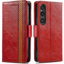 Mays Home1 Sony Xperia 1 V Çok Renkli Ekleme Iş Çoklu Kart Için Flip Case (Yurt Dışından)