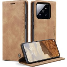 Mays Home Xiaomi 14 Için Flip Case Folio Kitap Manyetik Kapatma Darbeye Vaka (Yurt Dışından)