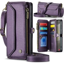 Mays Home Samsung Galaxy S24 Artı Kılıf Için Crossbody Durumda Cüzdan Fermuar Faturaları Yuvası (Yurt Dışından)