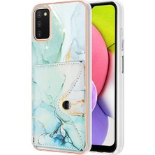 Mays Home1 Samsung Galaxy A03S Mermer Ince Cüzdan Kart Yuvaları Yumuşak Tpu Tampon (Yurt Dışından)