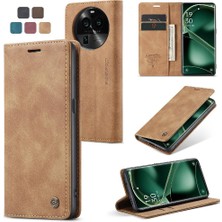 Mays Home Oppo Bulmak Için Flip Case X6 5g Vintage Pu Deri Cüzdan Kılıf Kart Yuvası (Yurt Dışından)