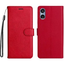 Mays Home Kart Yuvası Klasik ile Sony Xperia 10VI Yüksek Kaliteli Deri Için Flip Case (Yurt Dışından)