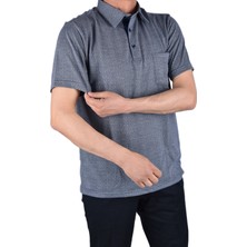 Woolman WLM-63105 Gömlek Yaka  Tişört /mavi/xxl