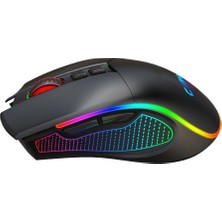 Claw's Crossfire Air V1 Kablosuz 10000 Dpi Pixart PMW3325 Sensör Makro Yazılımlı Chromatic RGB Kablosuz Gaming Mouse - Siyah (2.4 GHz Kablosuz + BT5.1 + Type-C ile Kullanım Desteği)