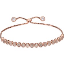 Pigado 925 Ayar Gümüş Zirkon Taşlı Elmas Model Bayan Gümüş Bileklik