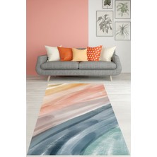 Pelangi Minimalist Renk Geçişli Yıkanabilir Kaymaz Taban Leke Tutmaz Çocuk Odası Halısı