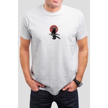 T-35 Japan Kedi Baskılı Beyaz Unisex Tişört C523