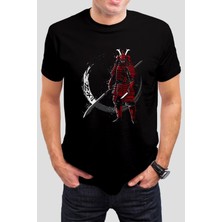 T-35 Samurai Kumandan Baskılı Siyah Unisex Tişört C529