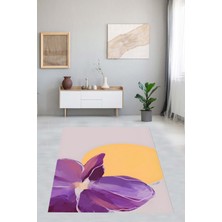 Pelangi Modern Minimalist Sanat Soyut Yıkanabilir Kaymaz Taban Leke Tutmaz Salon Halısı