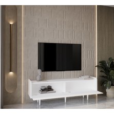 Enwood Rigel Country Mdf 2kapaklı (Üstten Açılır) Ahşap Ayaklı 160 cm Tv Ünitesi