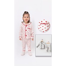 Trend Baby Kids Kız Bebek Pijama Takımı Kalp Desenli  6-18 Ay