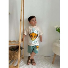 Miniko Kids Erkek Çocuk Looney Tunes Lion Bluey Desenli Pamuk Şortlu Takım