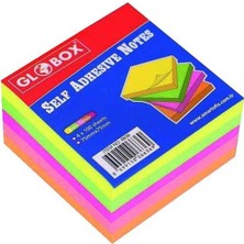 Globox Yapışkanlı Not Kağıdı 75 x 75 cm 400 Yaprak Neon