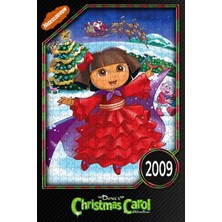 Jeronkarji Dora The Explorer: Dora's Christmas Carol Adventure (2009) Film Posterinin 500 Parça Puzzle Yapbozu