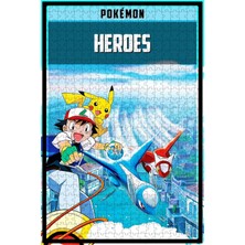 Jeronkarji Pokémon Heroes (2002) Film Posterinin 500 Parça Puzzle Yapbozu