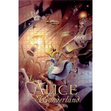 Jeronkarji Alice In Wonderland (1951) Film Posterinin 500 Parça Puzzle Yapbozu Sürüm2