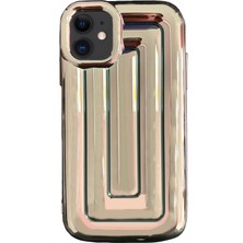 DEİLMİ iPhone 11 Rudra Seri Labirent Desen 3D Metalik Silikon Kapak