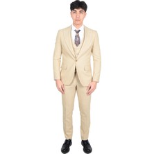 Cengiz İnler Erkek Yelekli Takım Elbise S08 Kans