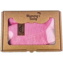 Mummy's Baby Triko Örgü Bebek Battaniyesi 80X100 Pembe